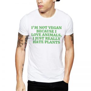 Polera I Hate Plants Blanca